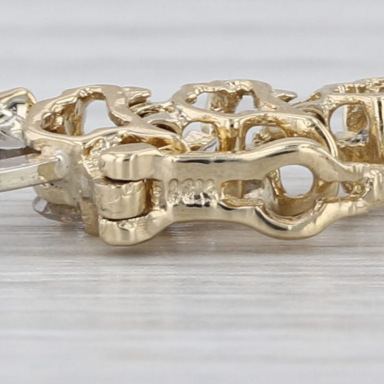 3.45ctw Diamond Tennis Bracelet 14k Yellow Gold 7" 6.7mm