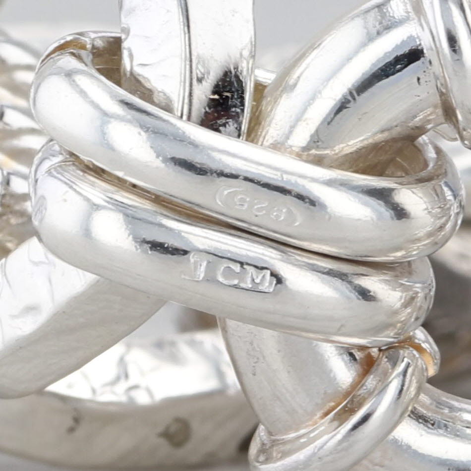 Fancy Cable Chain Statement Bracelet Sterling Silver 7" Magnetic Milor Italy