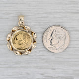 Authentic 1994 Chinese Panda Coin Pendant 14k Bezel 24k Coin Yellow Gold 1/20oz