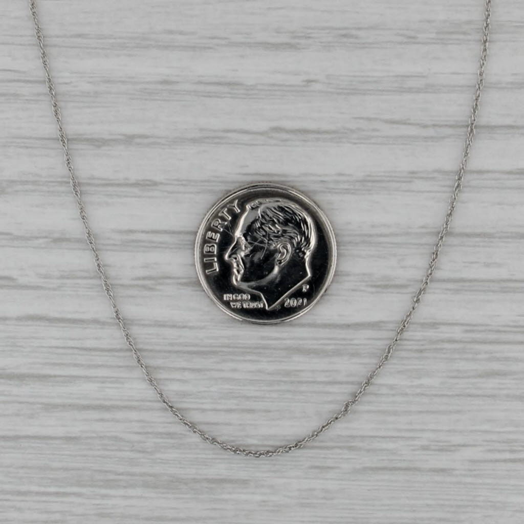 18" 1mm Rope Chain Necklace 950 Platinum