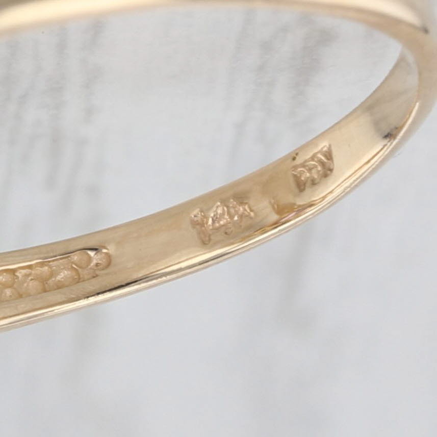 0.65ct Amethyst Heart Flower Ring 14k Yellow Gold Diamond Accents Size 7.25