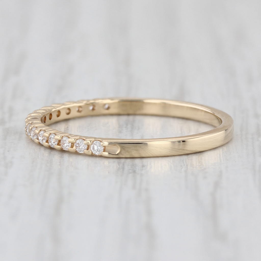 0.10ctw Diamond Stackable Band 14k Yellow Gold Size 7 Wedding Ring