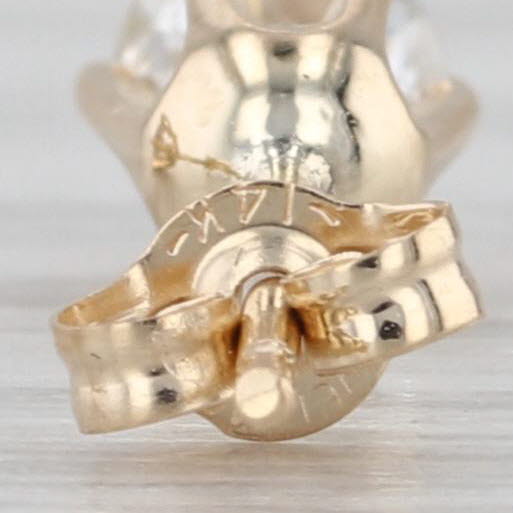 0.45ctw Diamond Stud Earrings 14k Yellow Gold Round Solitaire Studs
