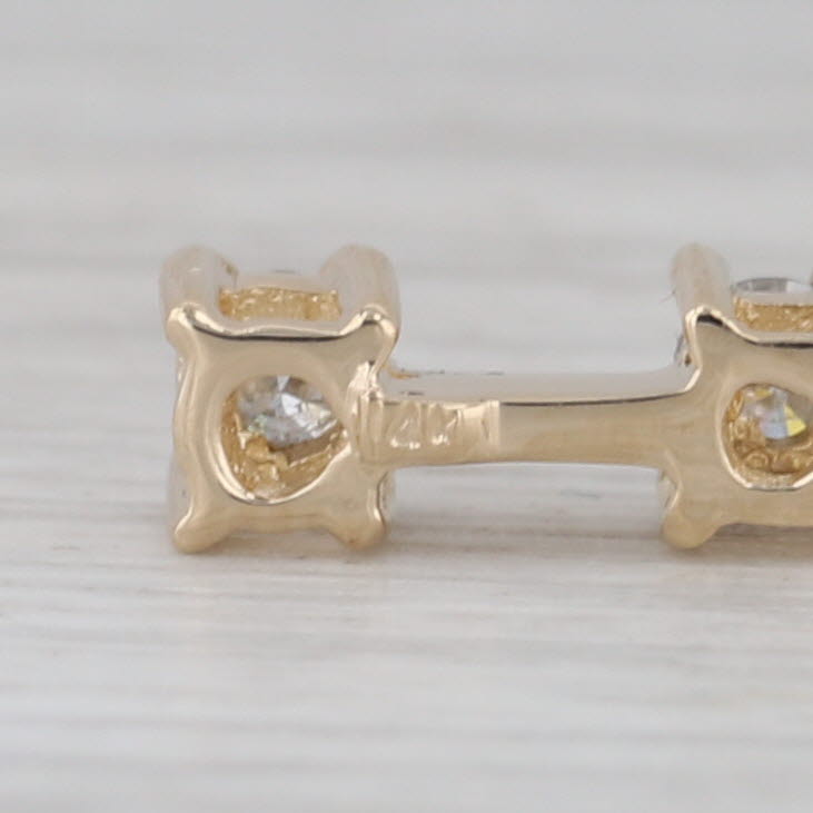 0.21ctw Diamond 3-Stone Journey Pendant 14k Yellow Gold