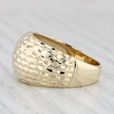 Domed Hammered Ring 14k Yellow Gold Size 9.25
