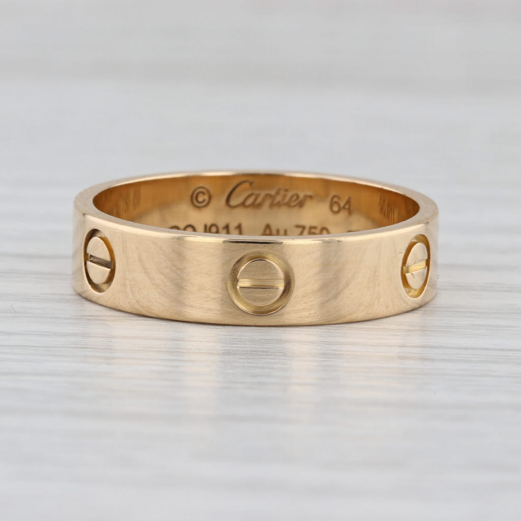 Cartier Love Ring 18k Yellow Gold Size 64 10.75 Band Wedding 5.5mm