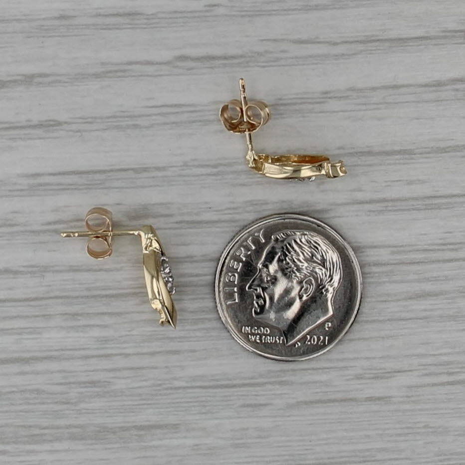 Diamond Stud Earrings 14k Yellow Gold Studs