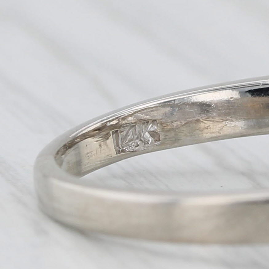 Gray Vintage 0.15ctw Diamond Ring 14k White Gold Size 7