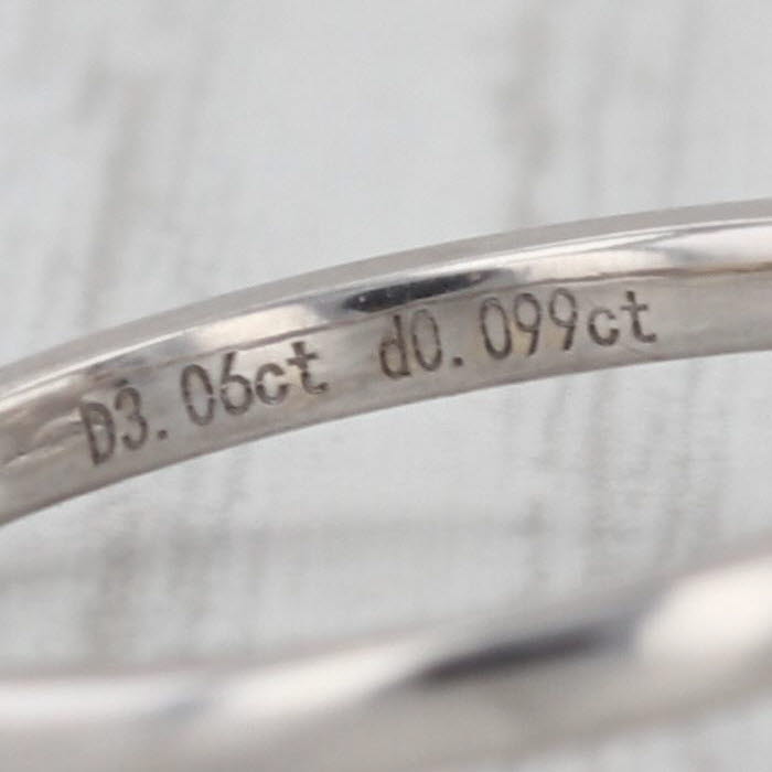 New IGI 3.16ctw Emerald Cut Lab Grown Diamond Engagement Ring 14k White Gold