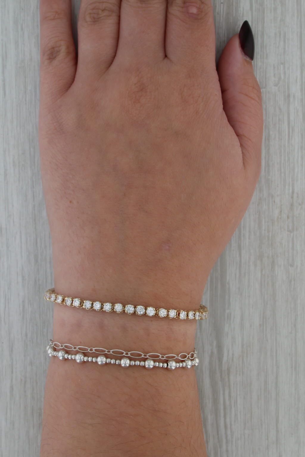 4.40ctw Diamond Tennis Bracelet 10k Yellow Gold 6.75" 3.6mm