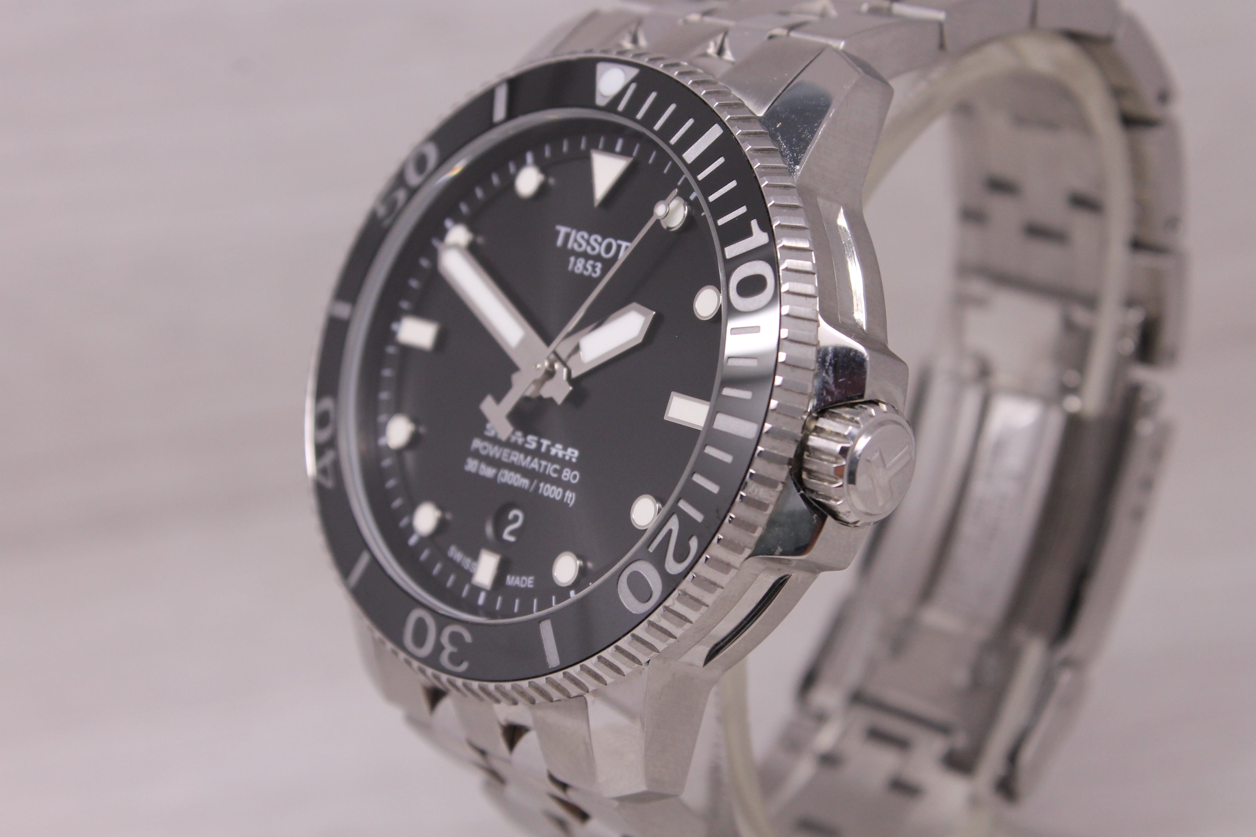 Tissot Seastar 1000 Mens Automatic Watch 43mm Steel Swiss Date T120407A Box