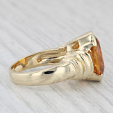 5.75ct Orange Citrine Oval Solitaire Ring 14k Yellow Gold Size 6.5