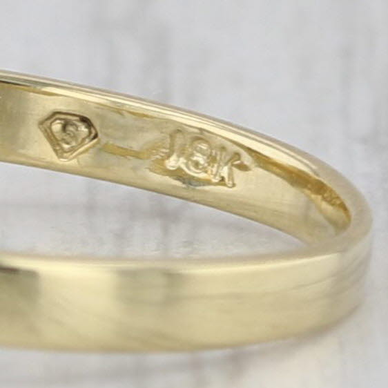 0.50ct Blue Sapphire Solitaire Ring 18k Yellow Gold Platinum Sz 5 Cathedral Band