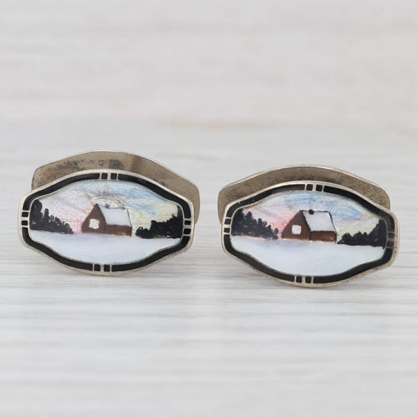 Vintage store Norwegian Enamel Cufflinks