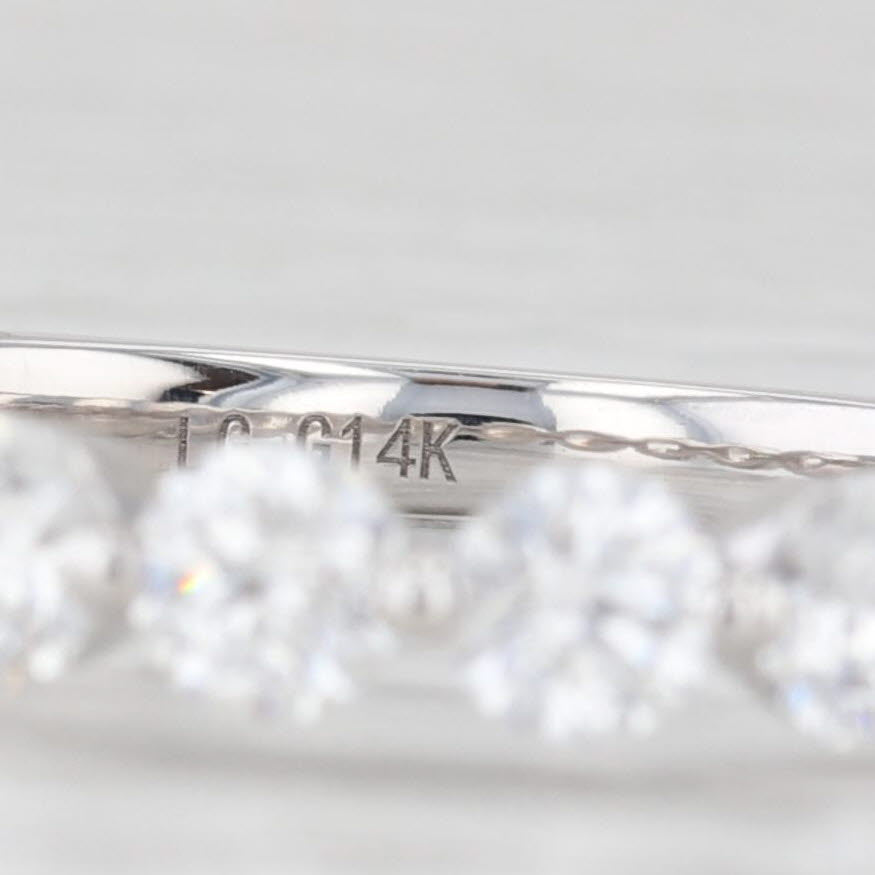 Light Gray New 1.82ctw Lab Grown Diamond Ring Wedding Anniversary Band 14k White Gold 6.75