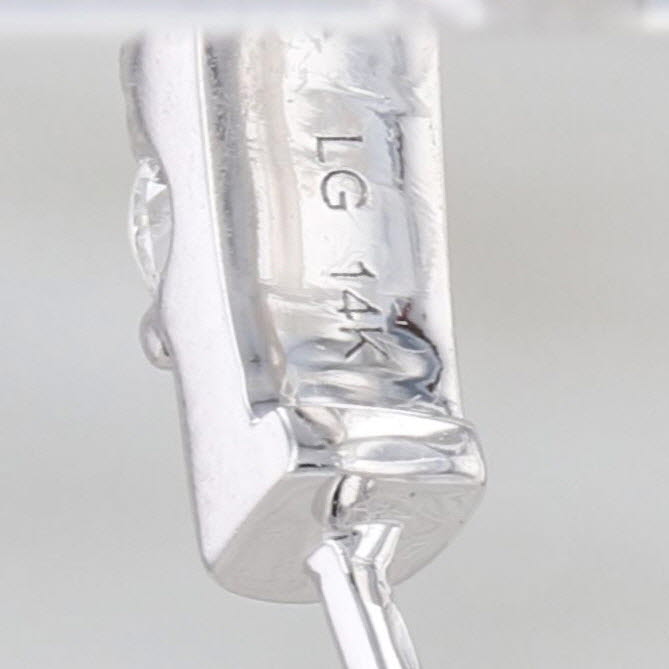 Lab Grown 2.30ctw Diamond Inside Out Hoop Earrings 14k White Gold Triangle Hoops