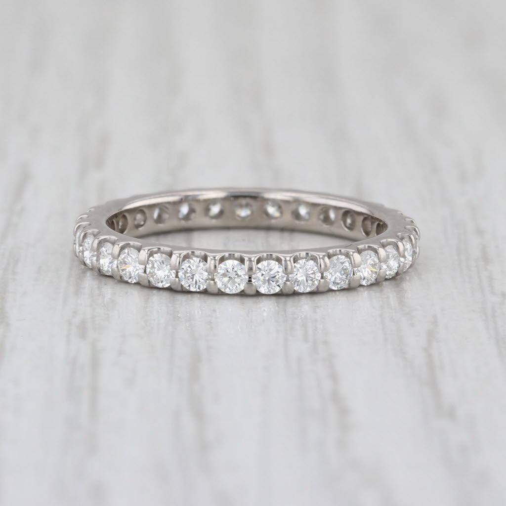 1ctw Diamond Platinum Eternity Band Size 7 Stackable Wedding Anniversary Ring