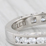 New Tacori Semi Mount Diamond Halo Engagement Ring Platinum Sz 6.25 Certificate