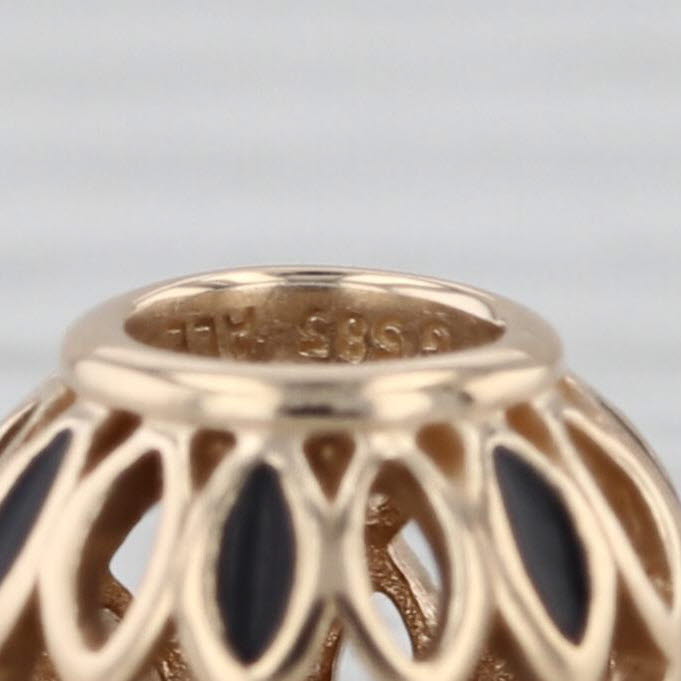 Authentic Pandora Royal Victorian Charm 14k Gold Retired Bead 750814EN16