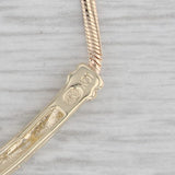 0.18ctw Diamond Bypass Stationary Necklace 10k Gold 16.5" Herringbone Chain
