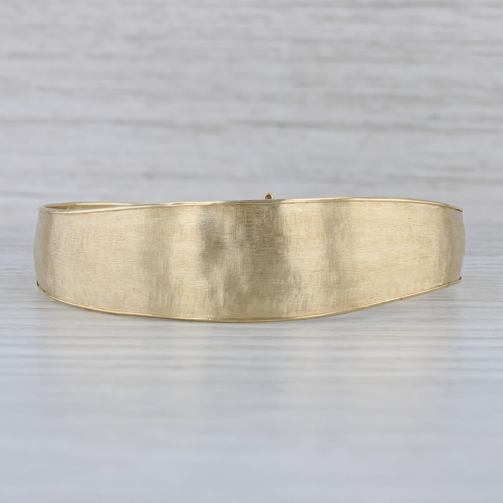 Gray Marco Bicego Jaipur Brushed Bangle Bracelet 18k Yellow Gold 6.5" SB116