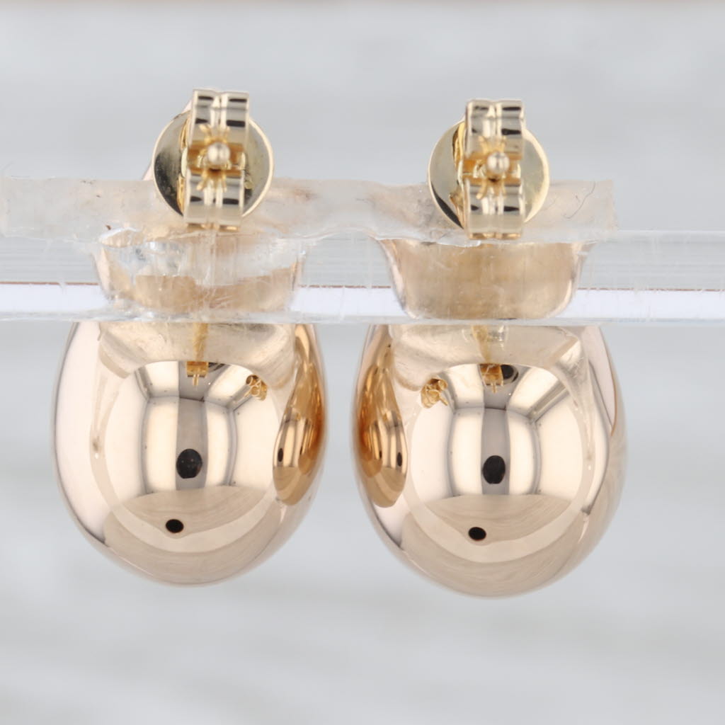 Teardrop Stud Earrings 14k Yellow Gold Studs