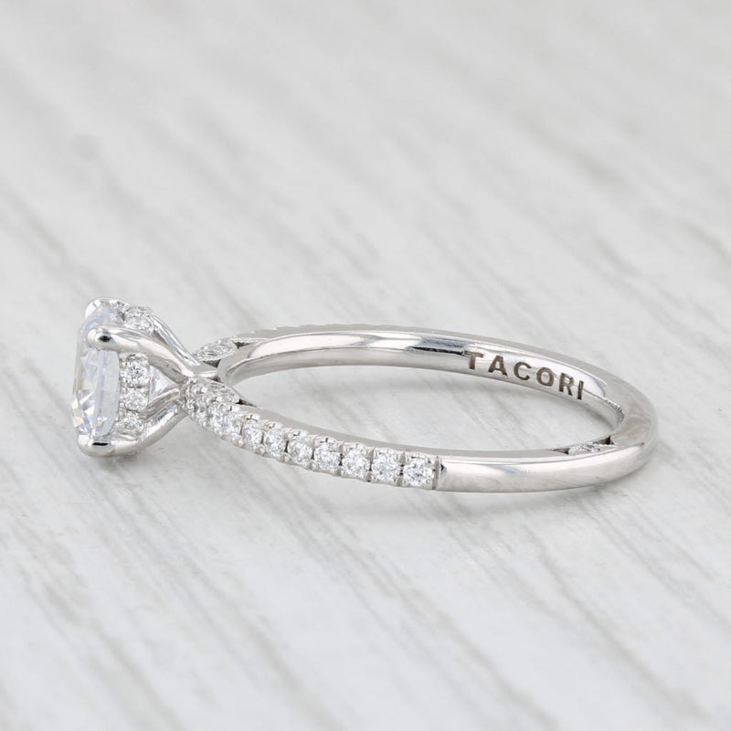 New Tacori Semi Mount Diamond Band Engagement Ring 18k White Gold Size 6.5