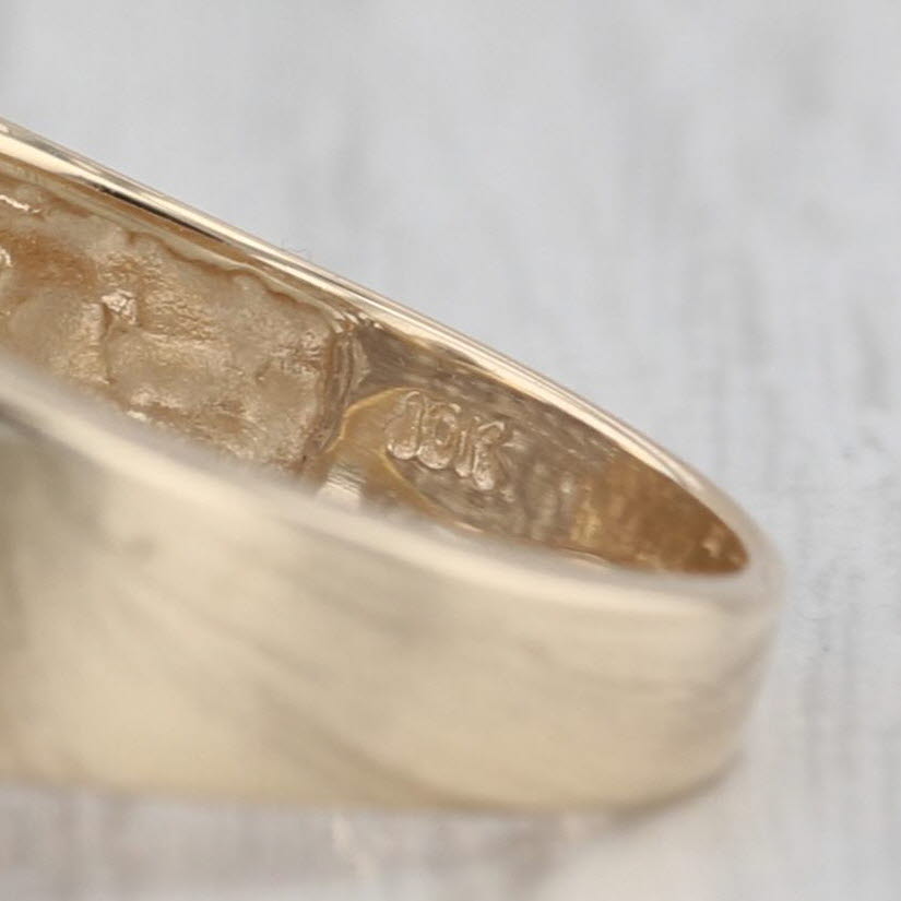 0.72ctw Diamond Cluster Ring 10k Yellow Gold Size 9 Engagement