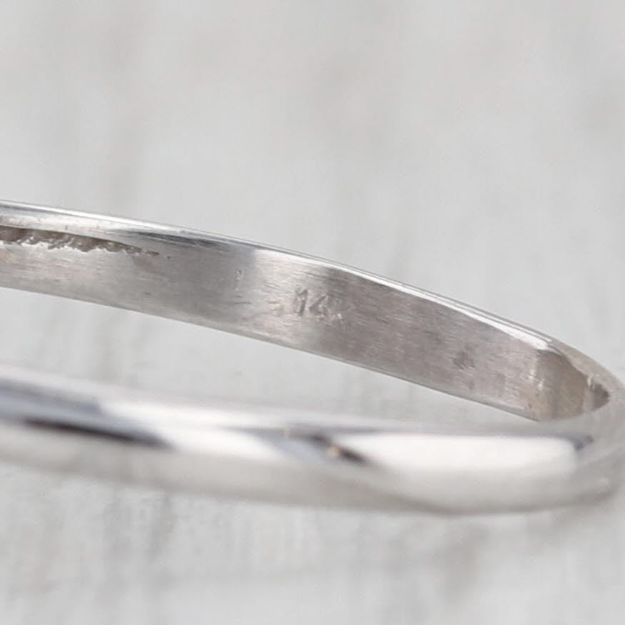 Vintage 0.22ctw Diamond Ring 14k White Gold Size 7.5