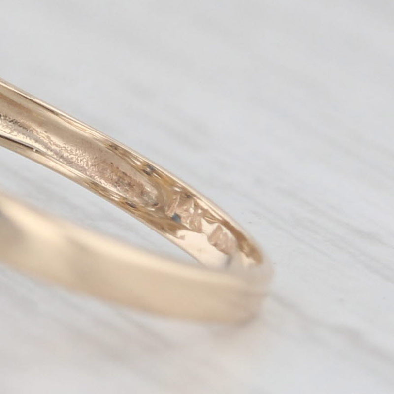 0.60ctw Diamond Sapphire Halo Ring 14k Yellow Gold Size 5.75