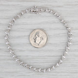 Gray 0.60ctw Diamond Tennis Bracelet 10k White Gold 7" 4.6mm