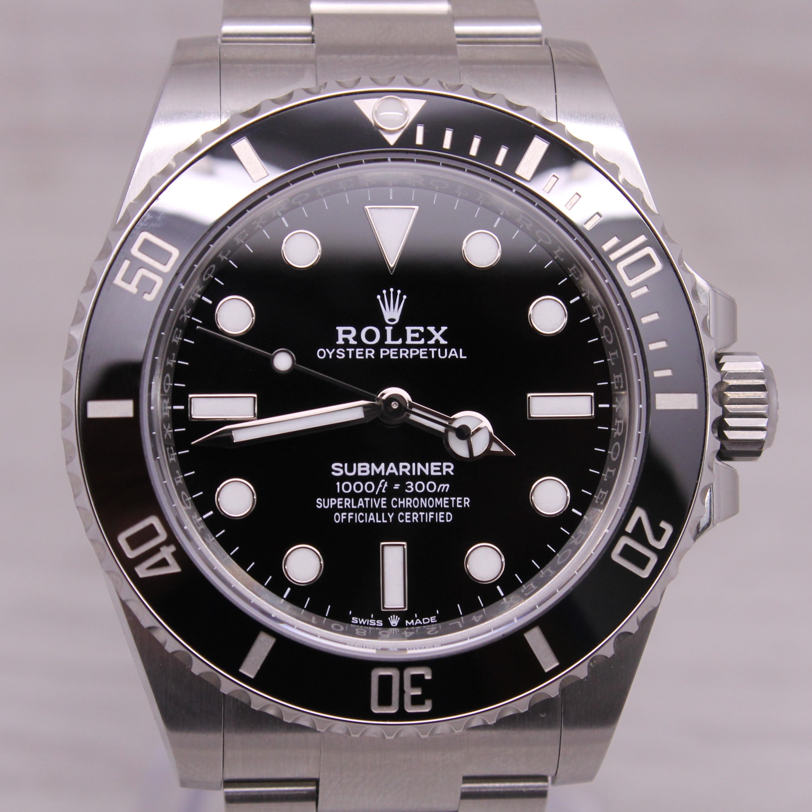 Dark Gray 2024 Rolex Submariner 124060 Men 41mm Steel Automatic Divers Watch Box Card 7/24