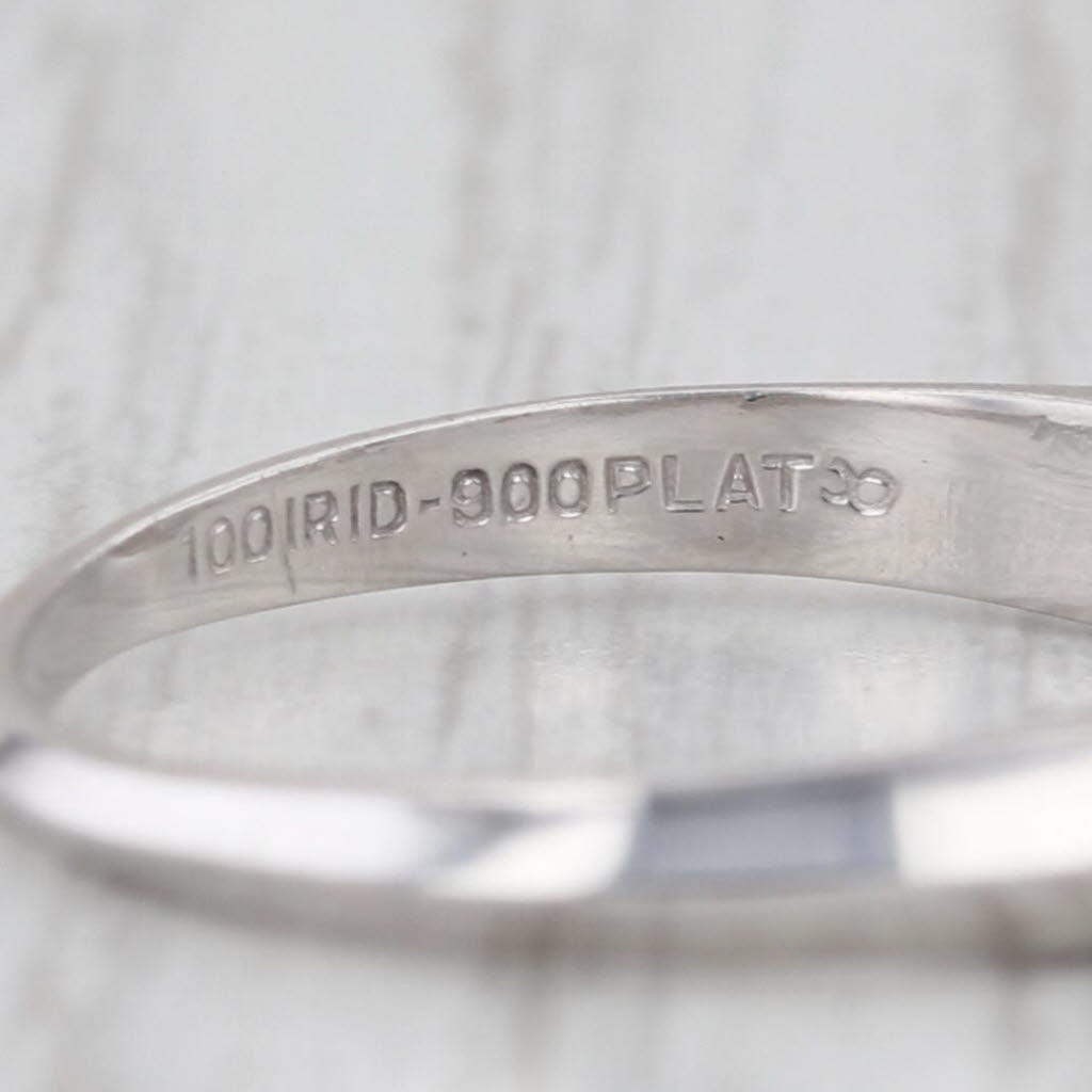 Vintage 0.60ctw Diamond Wedding Band 900 Platinum Size 7 Anniversary Ring