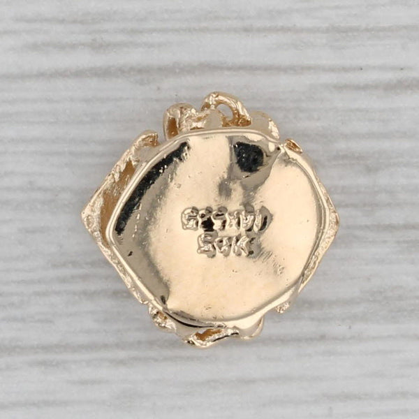 Small 0.30ct Peridot Slide Bracelet Charm 14k Yellow Gold