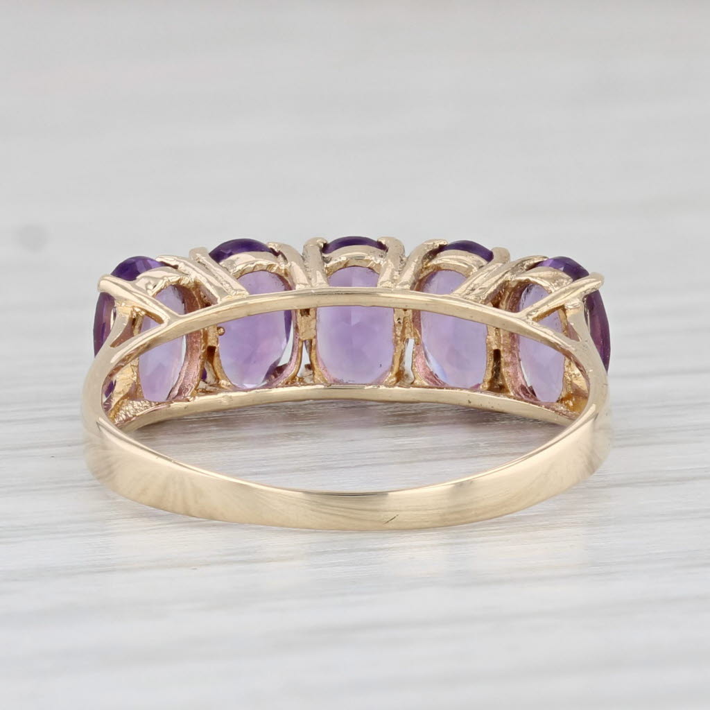 Light Gray 2ctw Amethyst Ring 14k Yellow Gold Size 6.75