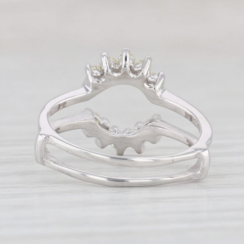 0.28ctw Diamond Ring Jacket Guard 14k White Gold Size 5.75 Wedding Bridal