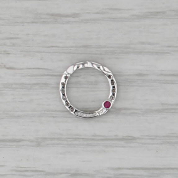 Roberto Coin Floating Eternity Circle Pendant 18k White Gold