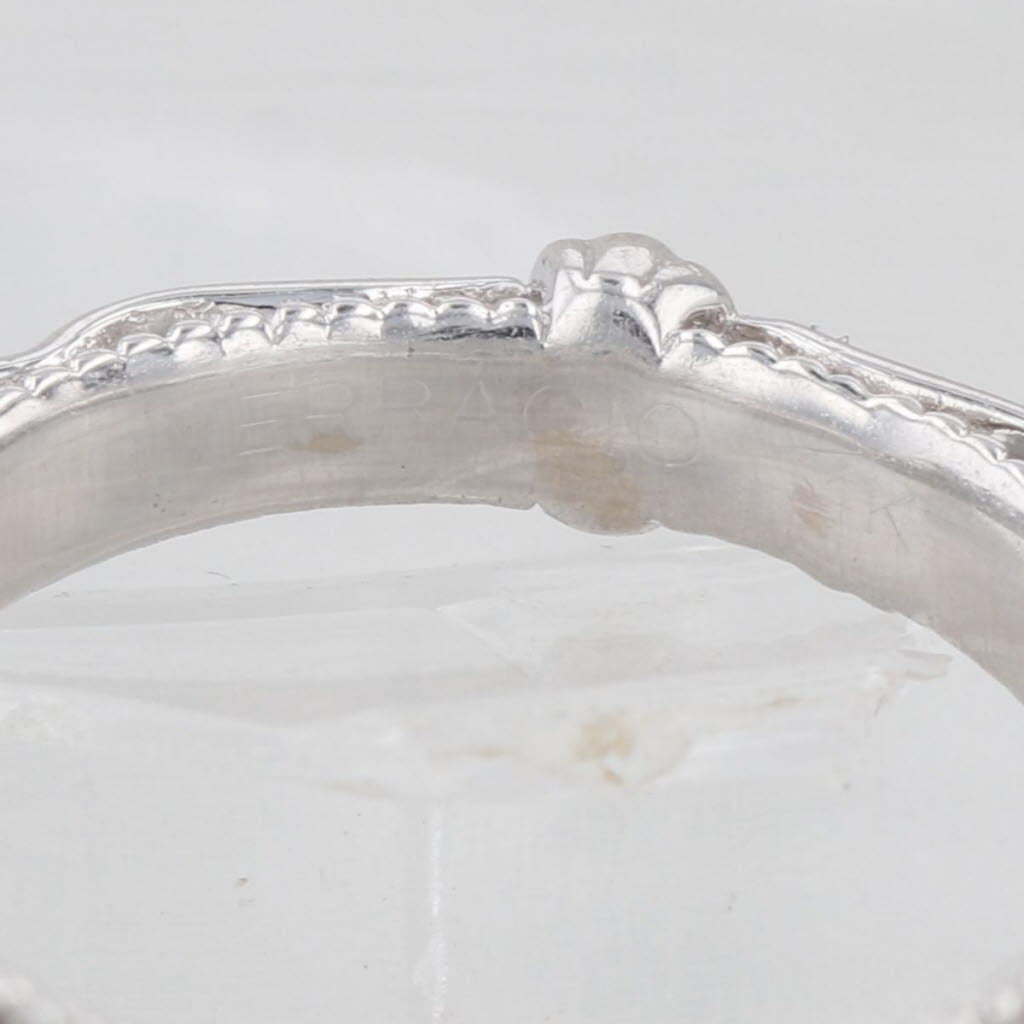 Verragio GIA 1.32ctw Round Diamond Halo Engagement Ring 14k White Gold Size 3.75