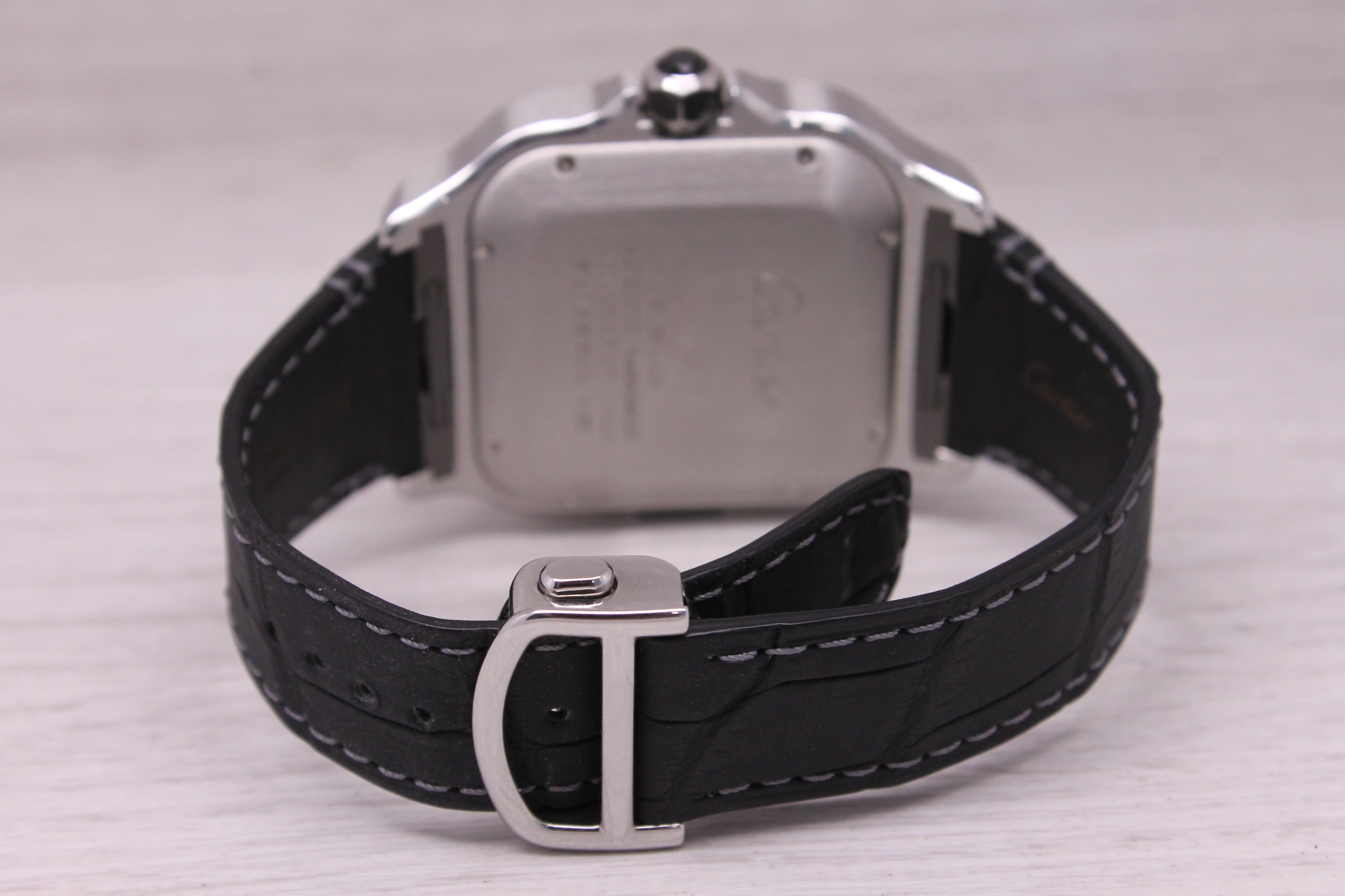 Cartier Santos XL Chronograph Men 40.5mm Steel Watch Box Strap Tag Card WSSA0017