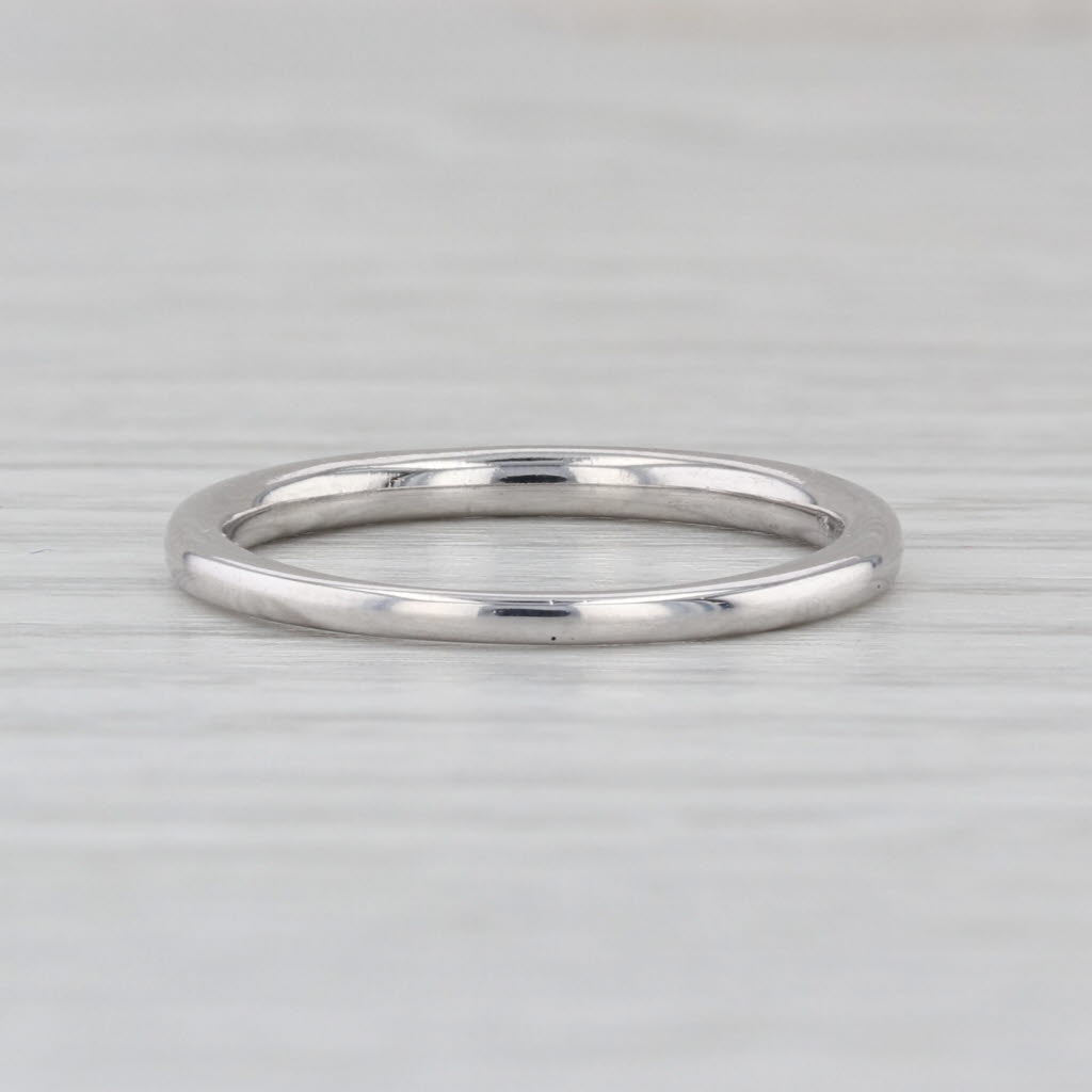 0.24ctw Diamond Wedding Band 14k White Gold Stackable Anniversary Ring Size 6.5