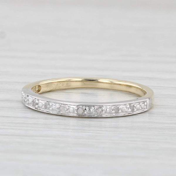 Diamond Wedding Band 10k Yellow Gold Size 7 Stackable Ring