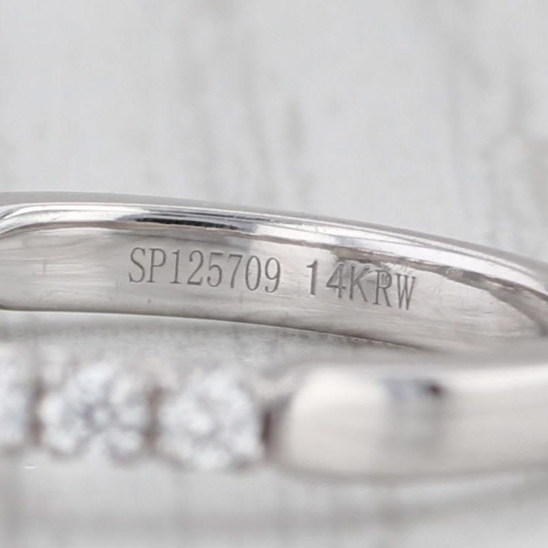 IGI 1.29ctw Princess Diamond Engagement Ring 14k White Gold Size 6