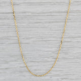 New Adjustable Diamond Cable Chain Necklace 14k Yellow Gold 16"-18" 0.9mm