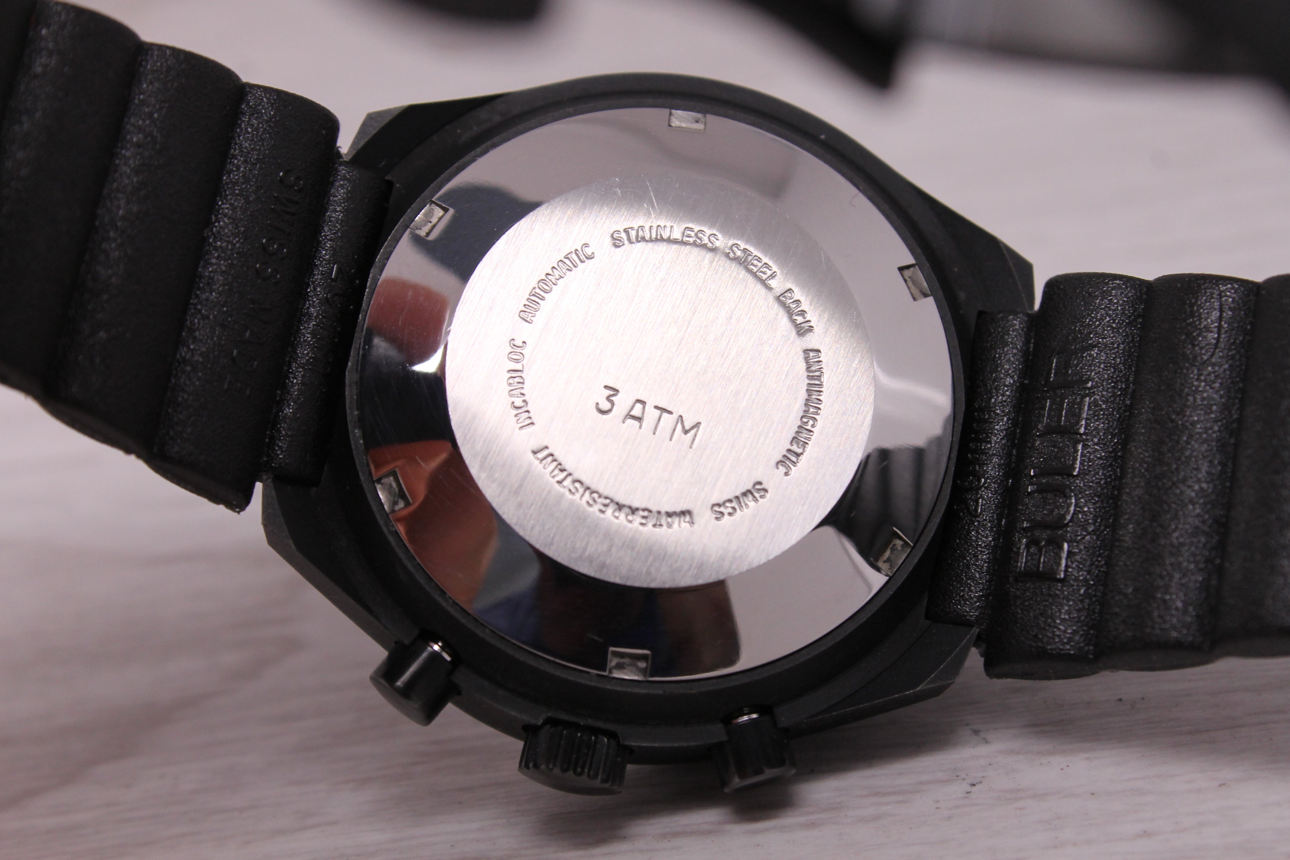 Vintage LeJour 40mm Black PVD Manual Wind Chronograph Valjoux 7734 - Near Mint -