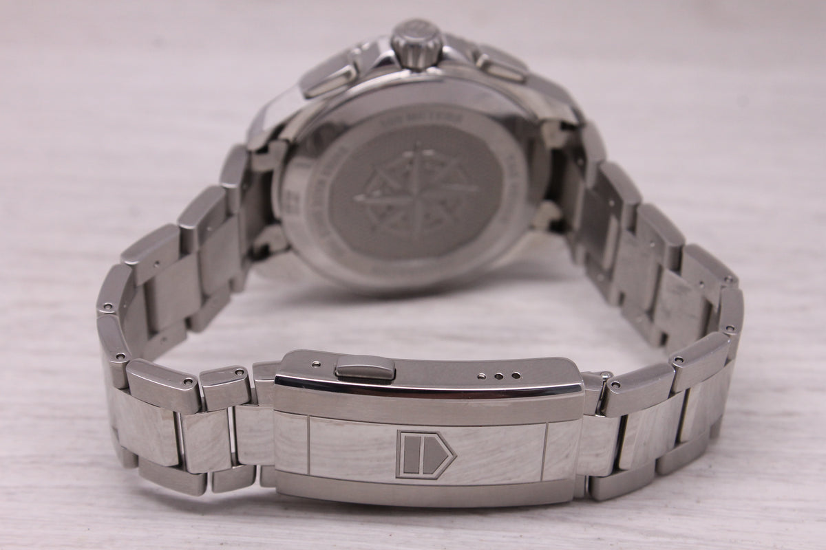 Tag Heuer Aquaracer Blue 41mm Quartz Chronograph Watch Box & Card CBP1113