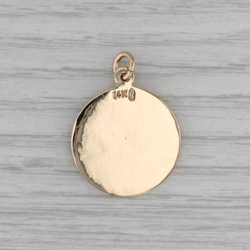 Saint Christopher Protection Medallion Pendant 14k Yellow Gold