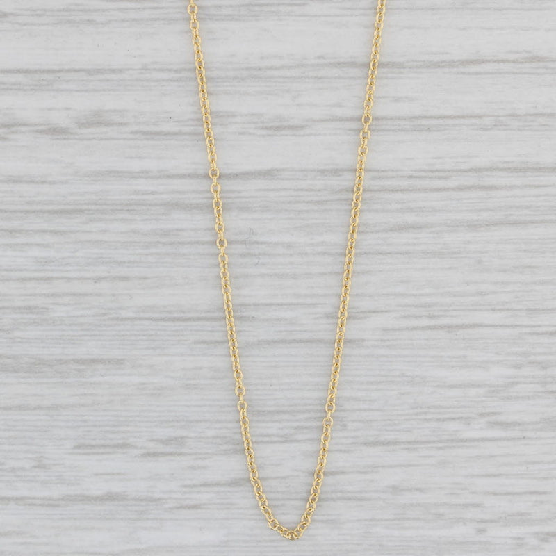 New Cable Chain Necklace 14k Yellow Gold Adjustable 16-18" 1.1mm