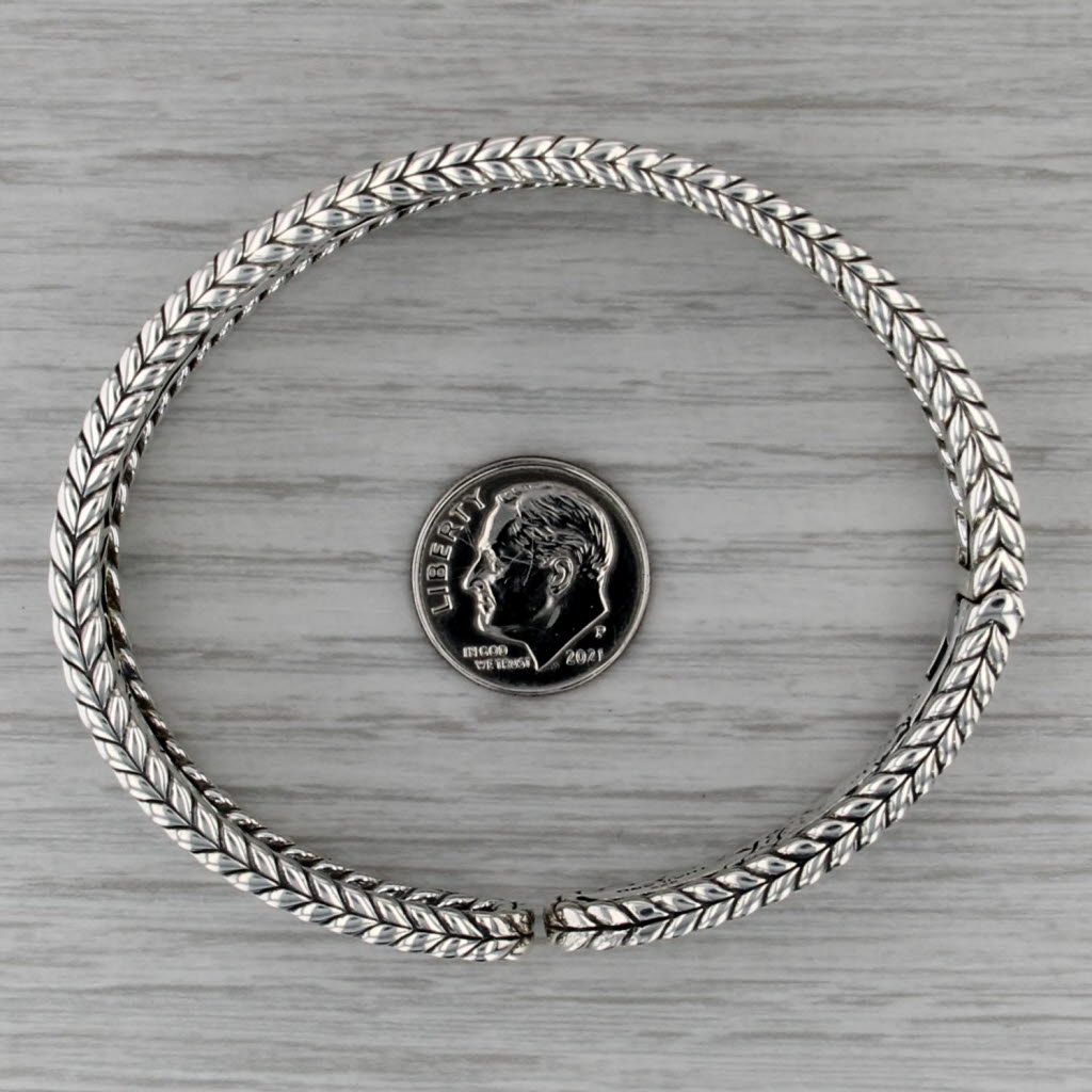 John Hardy Jai Safari Scene Cuff Bracelet Sterling Silver Hinged 7" Statement