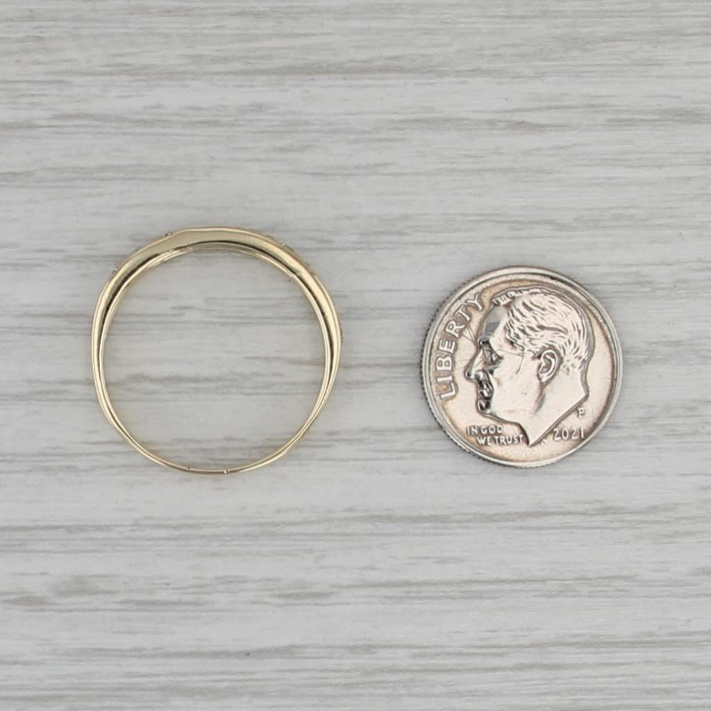 0.90ctw Diamond Wedding Band 14k Yellow Gold Size 9.5 Anniversary Stackable Ring