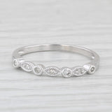 Diamond Wedding Band 10k White Gold Stackable Ring Size 7